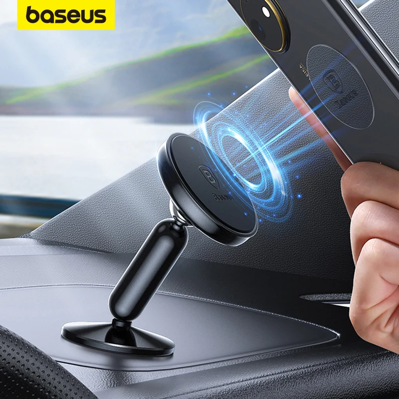 

Baseus Universal Car Holder For Mobile Phone Holder Stand in Car Mount Phone Holder For Car 360 Degree Magnetic Car Phone Holder