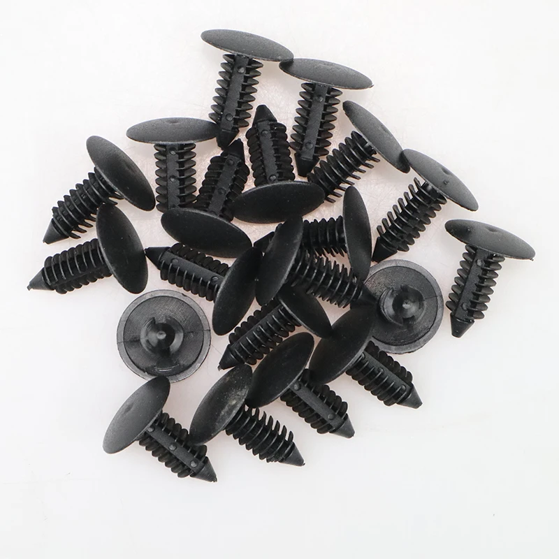 

20/50Pcs Auto Fastener Fit 8mm Hole Nylon Car Clips Fender Bumper Shield Retainer Plastic Rivet for GM Ford Chrysler Automobile