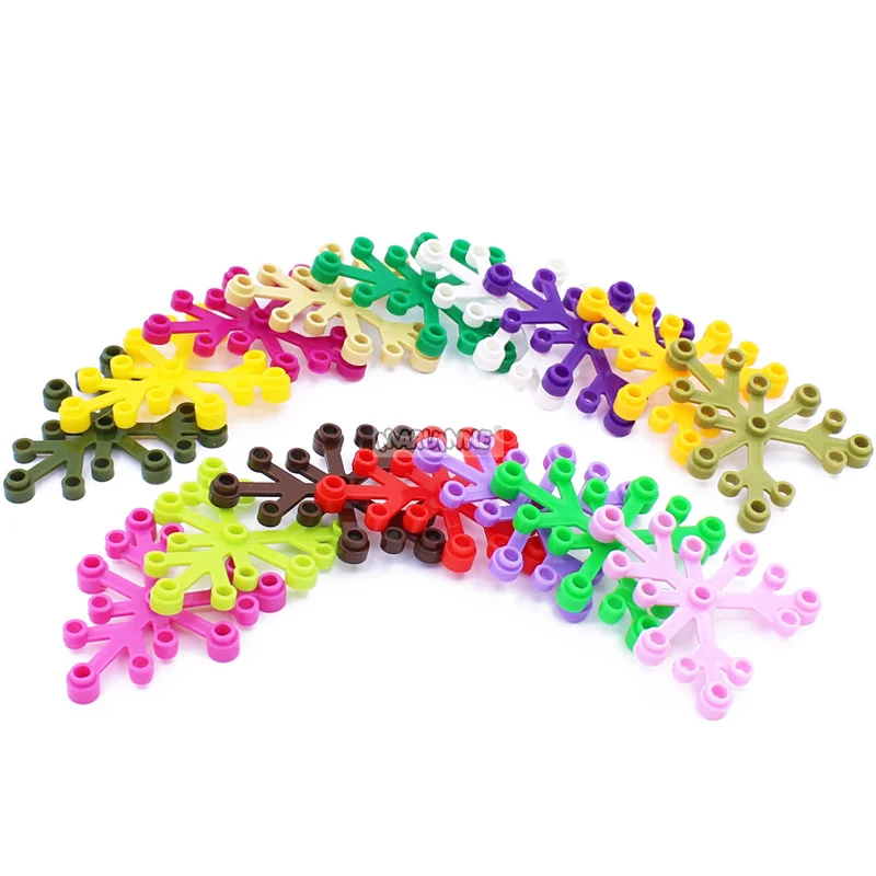 Marumine 50 Шт. Цветочные Деревянные Блоки Совместимые 2417 Классические Строительные