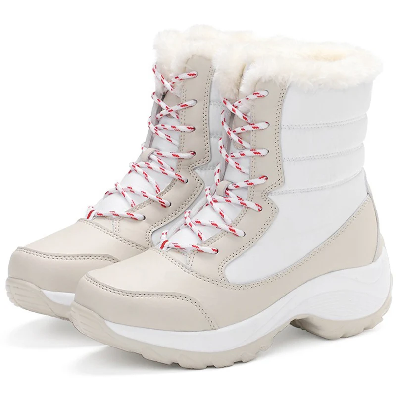 

Women Boots Keep Warm Ankle Boots With Heels Winter Boots Platform Snow Botas Femininas Soft Bottom Winter Shoes Women Botines