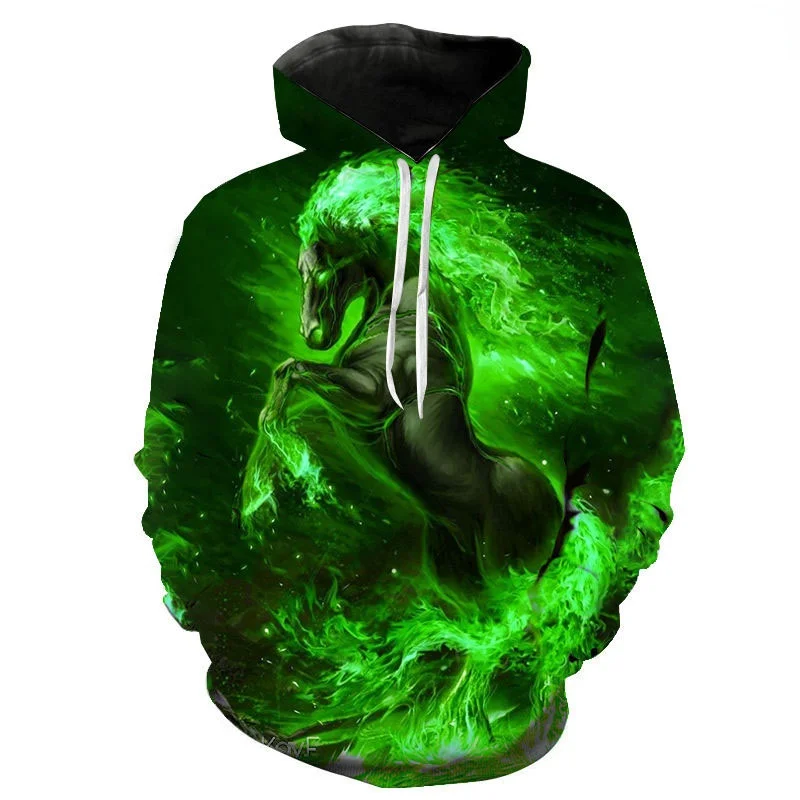

2022 New Art Illustration 3D Printing Hoodie Sportswear Men's and Women's Casual Fashion Sports All-match Harajuku Style Hooded