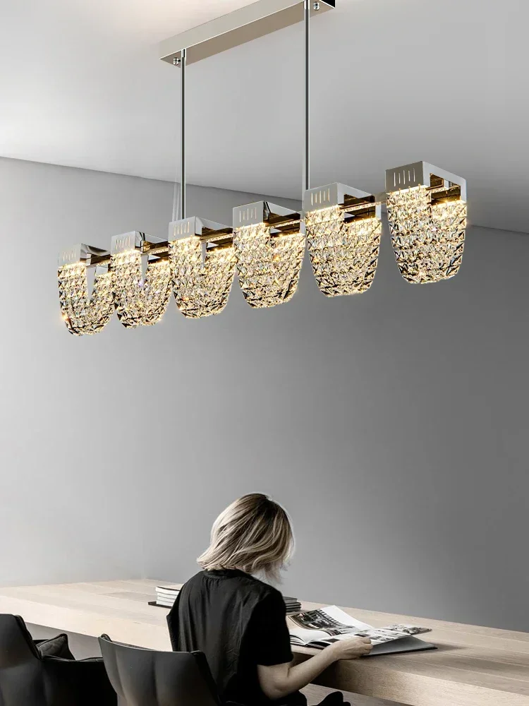 Лампа для ресторана роскошная простая хрустальная люстра столовой и бара