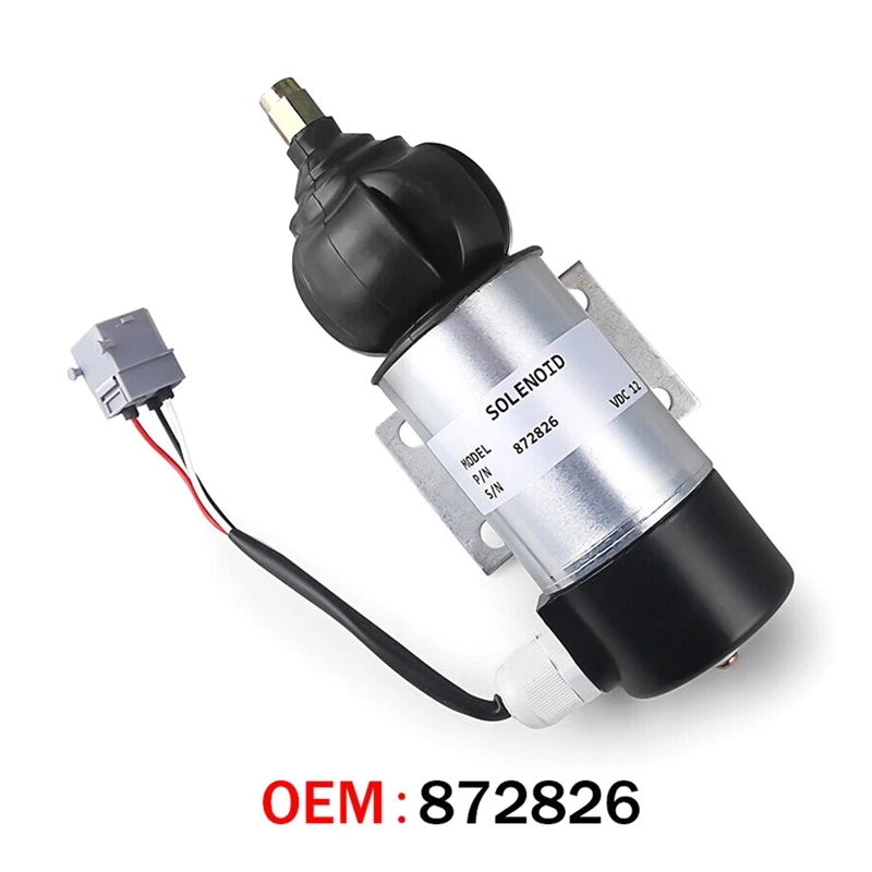 12V Stop Solenoid Fit For Volvo Penta TAMD60A TAMD60B TAMD60C 872826 1827650 Replacement Parts Accessories