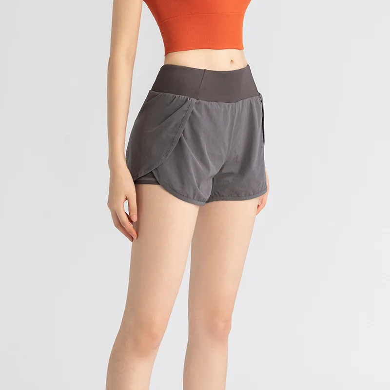 Women Loose Sports Shorts Casual Running Pants With Pocket Nylon Fast Dry Fashion Leisure Sport Fitness Yoga Thin Female Shorts