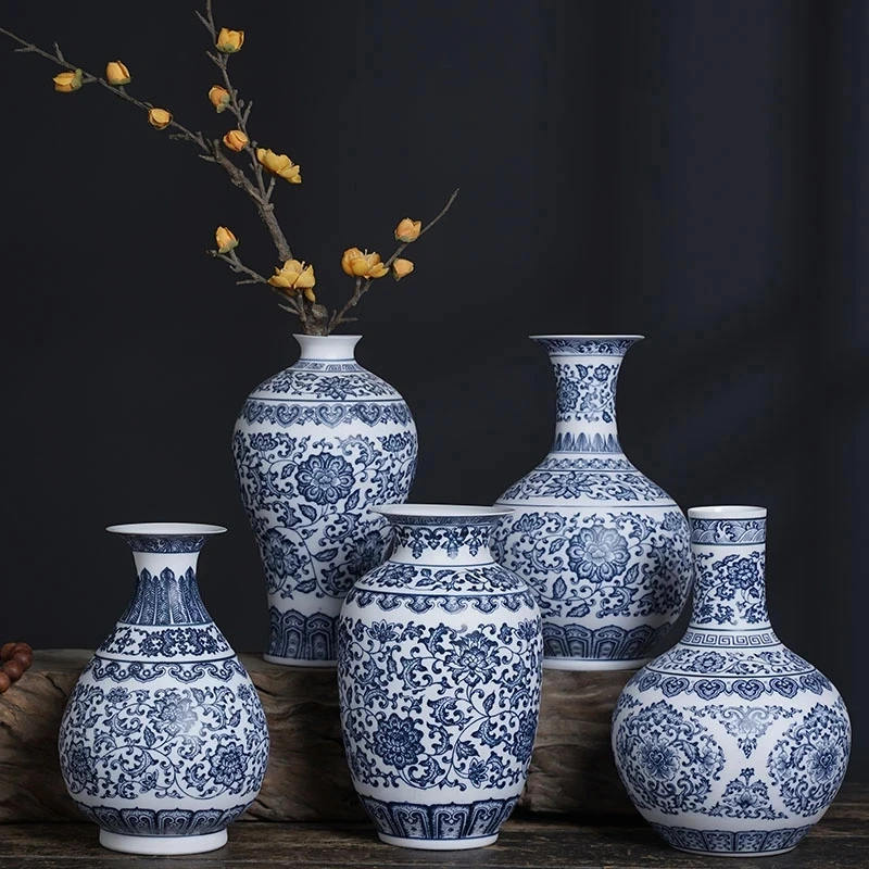 Ceramic Vase Blue And White Thin Bodied Porcelain Home Classical Shelf Bedroom Living Room Chinese Table Jingdezhen Ornaments 2