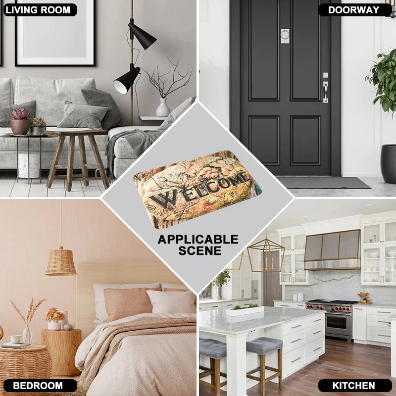 3D коврик для входной двери из булыжника фланелевый ковер коврики ванной мягкий