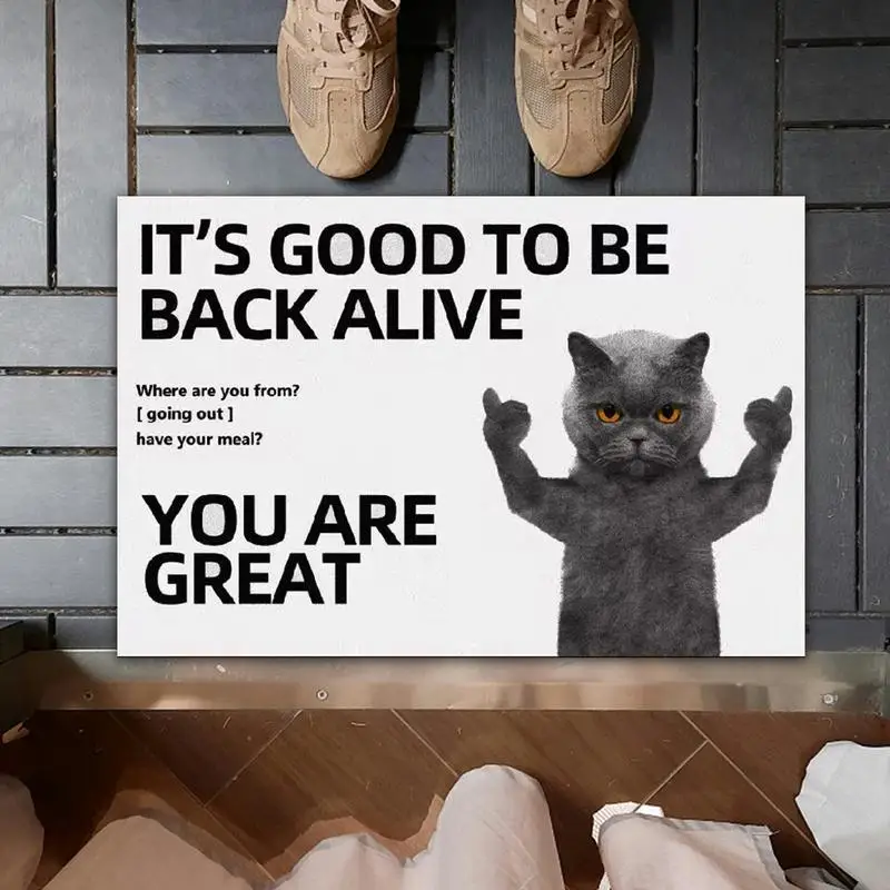 na zewnątrz dywanik przednie drzwi kot list drukuj do wejściowych mata powitalna kreatywna zewnętrzna