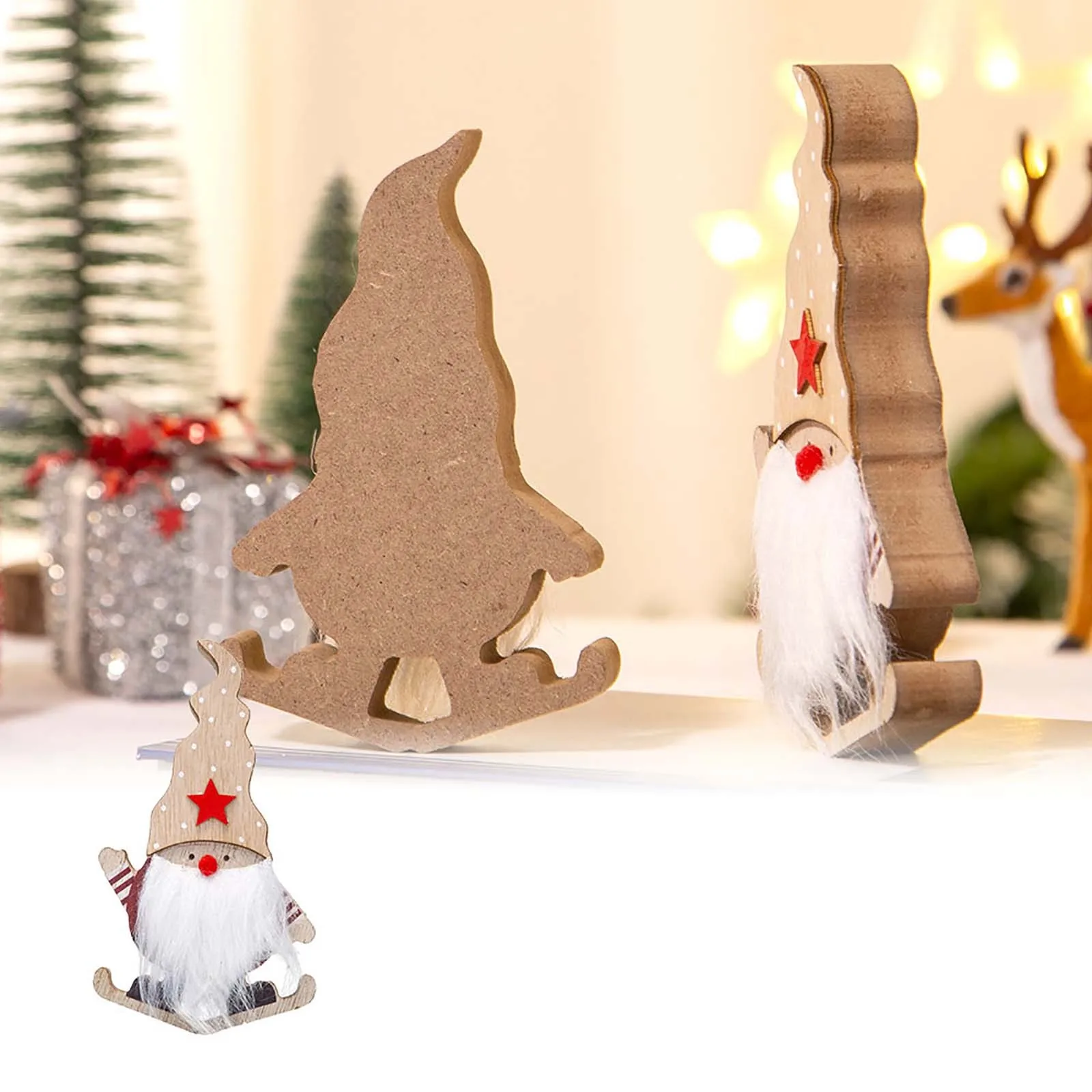 Рождественские украшения деревянные сани Санта-Клауса украшение для рабочего