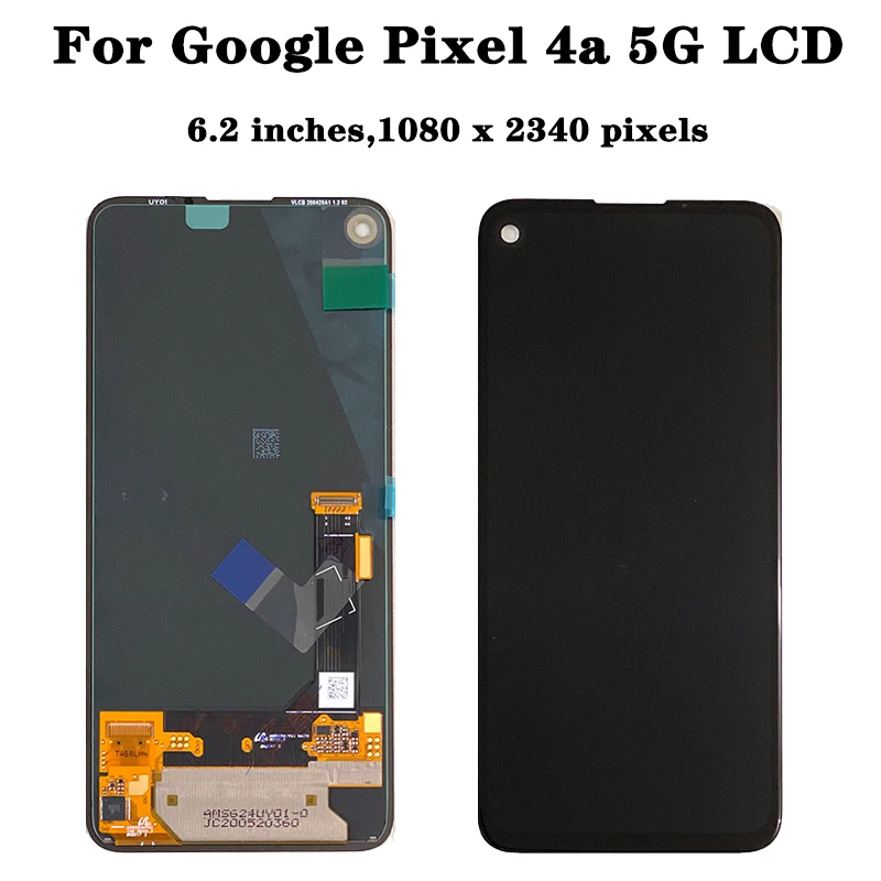 Tanie Oryginał Dla Google Pixel 4a 4G Wyświetlacz LCD G025J Ekran Dotykowy Digitizer Wymiana Zespołu Dla Google Pixel 4a 5G GD1YQ LCD