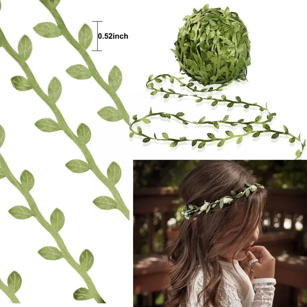 

10M Artificial Leaf Vine Simulation Foliage Garden Rattan Party Vines Wall Home Decoration Wreath Green Leaves Wedding Decor N1