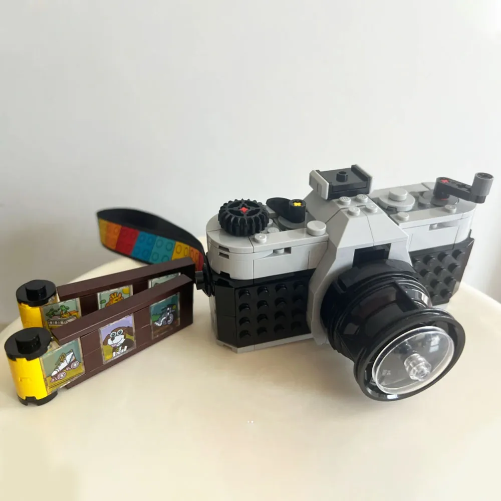 Мини-винтажная модель камеры строительные блоки самоблокирующиеся кирпичи