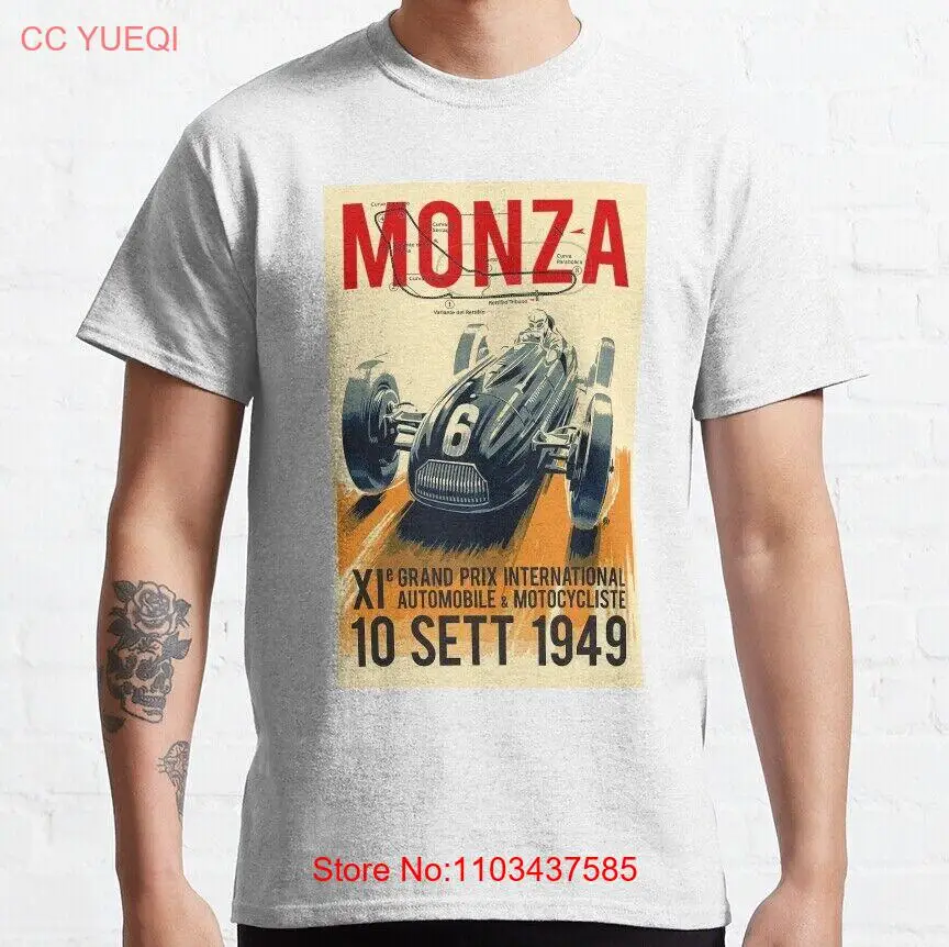 Monza Grand Prix Винтажная футболка унисекс с рисунком гоночного автомобиля
