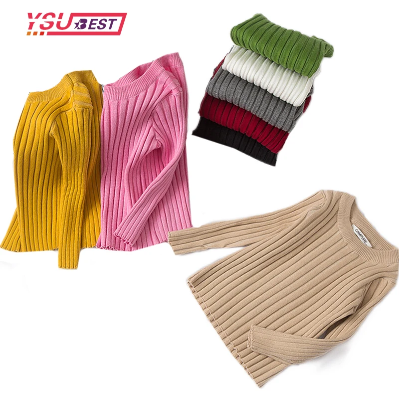 

2022 модные свитера для девочек, вязаный пуловер, топы, свитер для мальчиков и девочек на весну и осень, детская одежда на 1-6 лет, теплые детские...