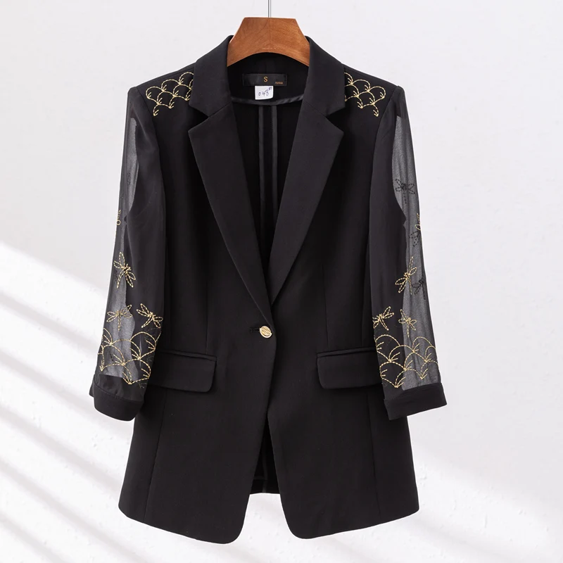 Korean Autumn Winter Women Coffee Gray Formal Blazer Office Ladies Female Long Sleeve Wide Loose Business Work Wear Jacket Coat