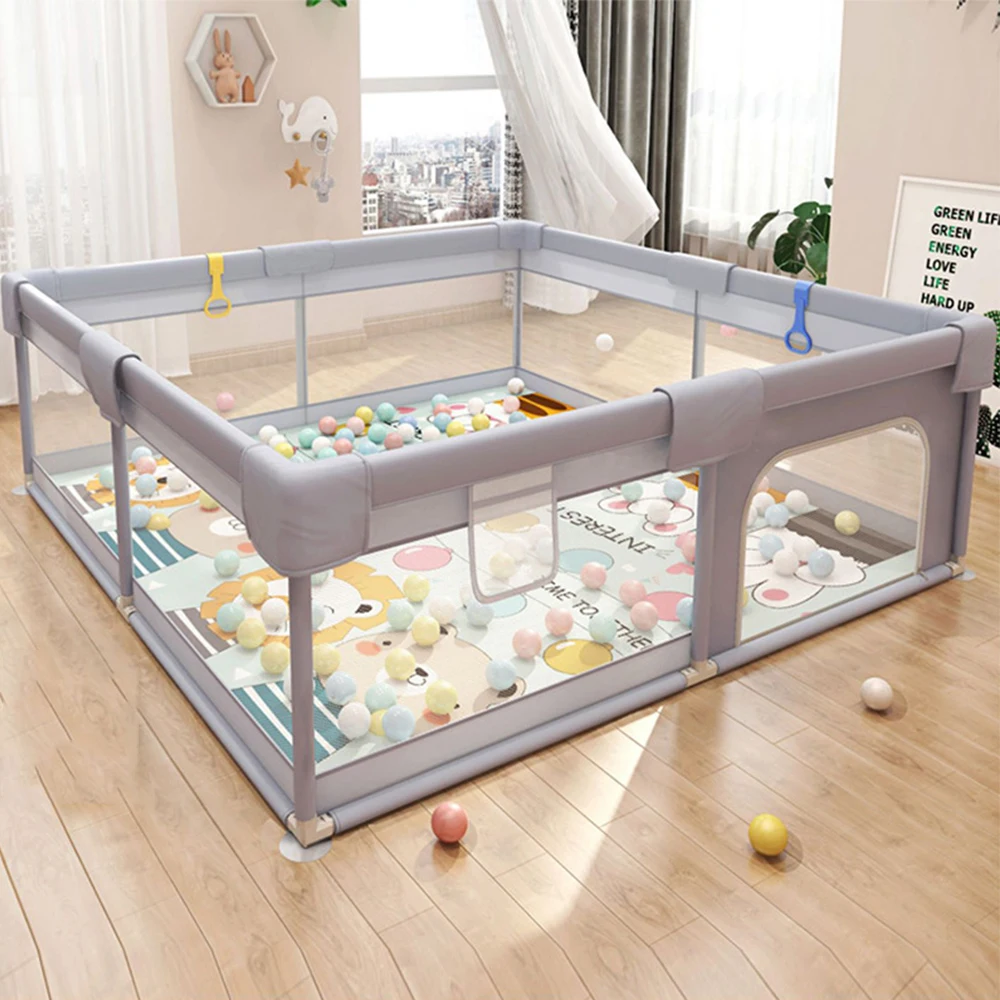 

New 150*180cm Playpen for Children's Playpes Baby Safety Stainless Steel Fence Kids Ball Pit Baby Indoor Playground Baby Parks