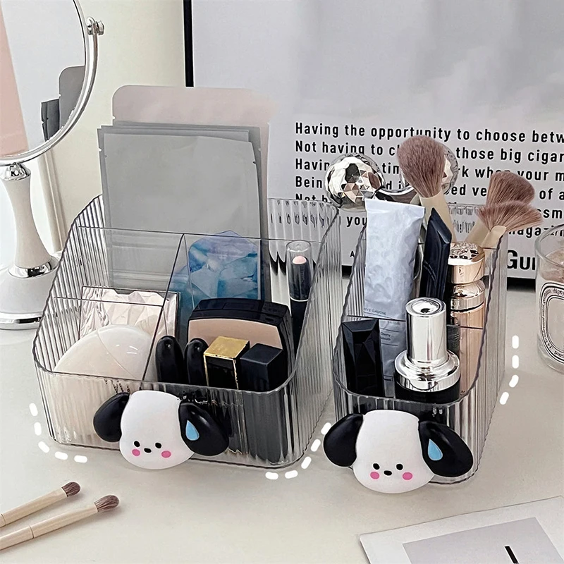 

Desktop Storage Box Student Dormitory Pen Holder Cosmetics Office Sundries Storage Box Ins Style Simple Transparent Storage Box