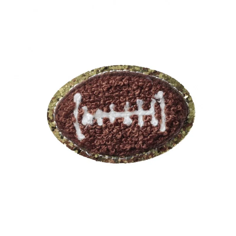 

2022 New Arrival 3D Pink Rose OVAL Chenille Embroidered Patches STICK on Embroidery Sewing On Glitter Edge Kids Cloth Stickers