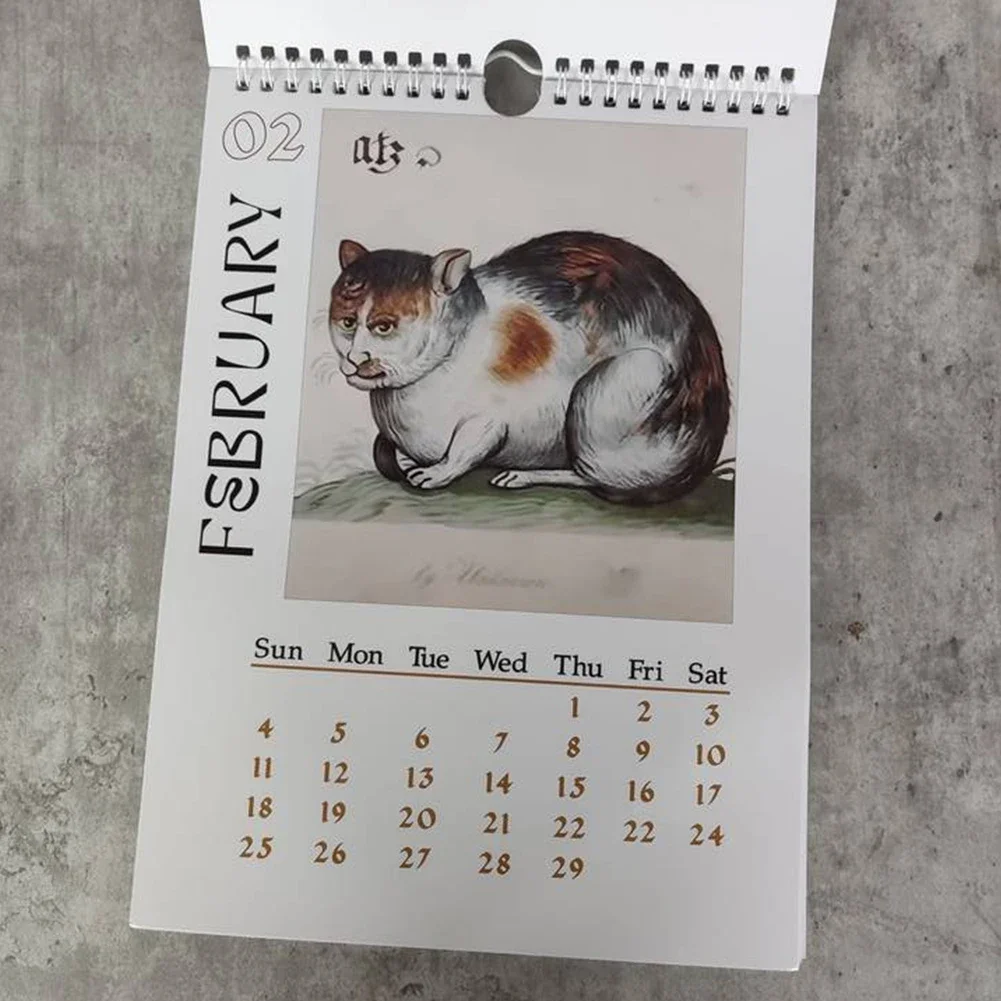 Настенный Календарь С Милыми Кошками Планировщик На 12 Месяцев 29x21 См Идеальный