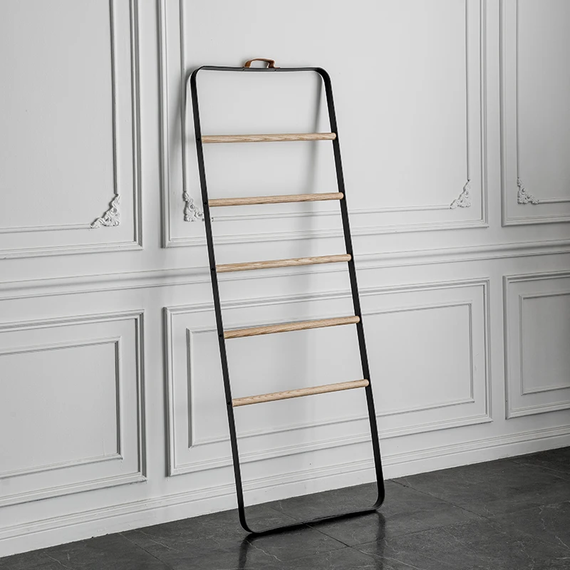 

Hxl Nordic Trapezoidal Hanger Floor Bedroom Solid Wood Simple Wall Coat Rack Storage Rack
