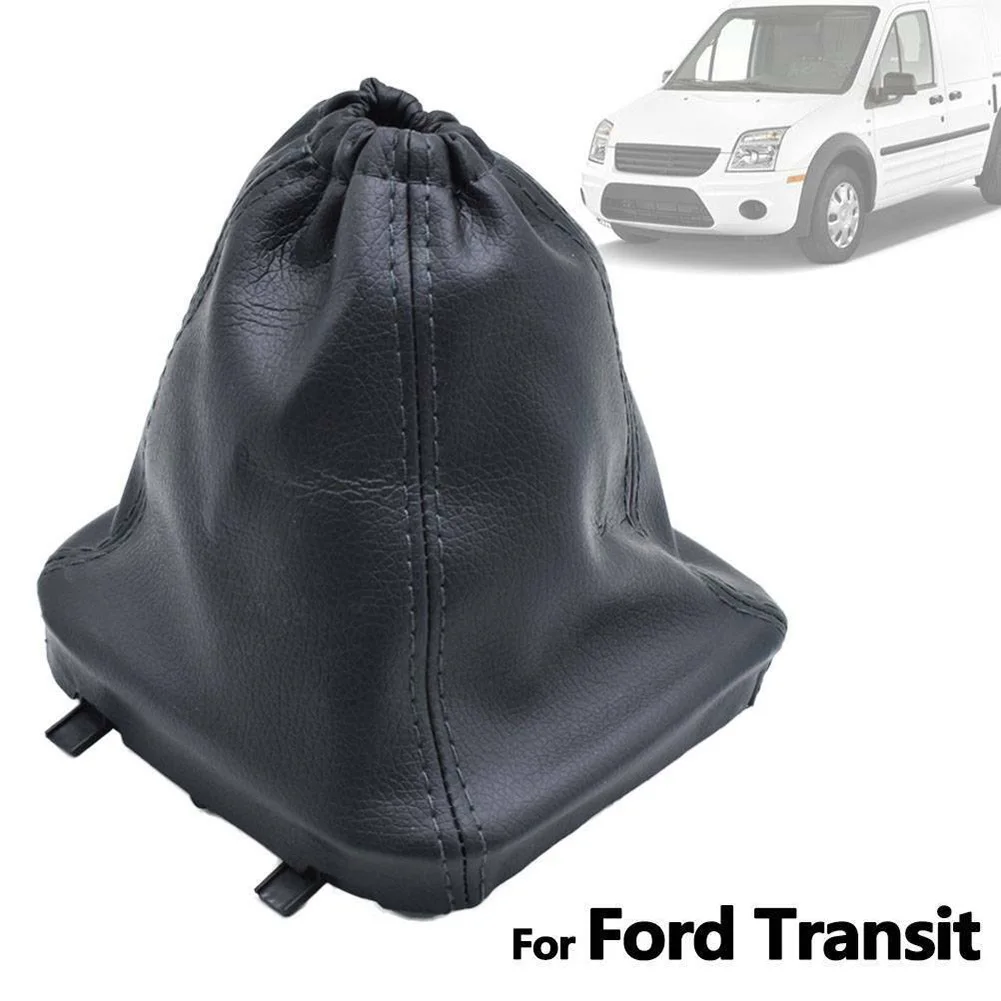

PU Leather Car Manual Gear Shift Knob Gaiter Gaitor Boot Cover For Ford Transit Van MK7 2006-2014 Black Car Shift Knob Cover Acc