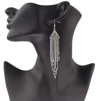 terrific dangle earrings tassel decorative bohemia women hook earrings hook earrings lady hook earrings 1 pair