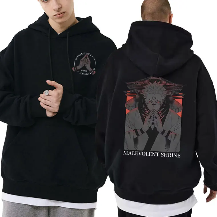 

Anime Jujutsu Kaisen Ryomen Sukuna Malevolent Shrine Graphic Hoodie Men Women Hip Hop Oversized Sweatshirt Male Casual Hoodies