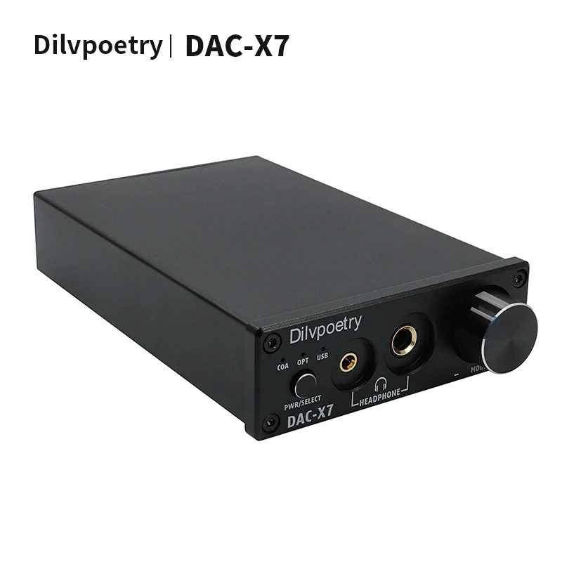 

Dilvpoetry-DAC-X7 USB dac for 3.5+6.35 Headphone PC-USB supports 24bit/192kHz decoder SA9123L+ESS9018K2M+TPA6120+LM49720+NE5532