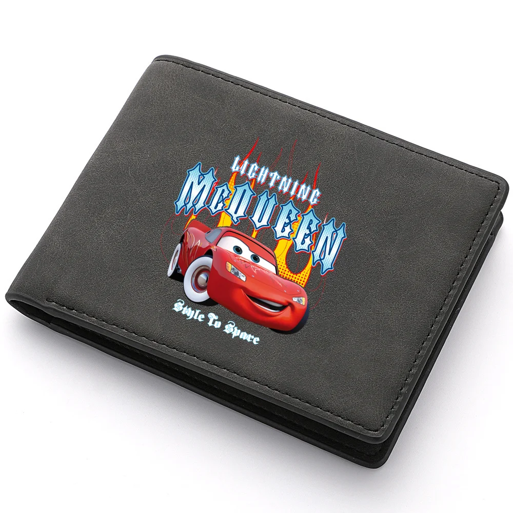 Короткие мужские кошельки Disney Cars Pixar Lightning McQueen из искусственной кожи деловые