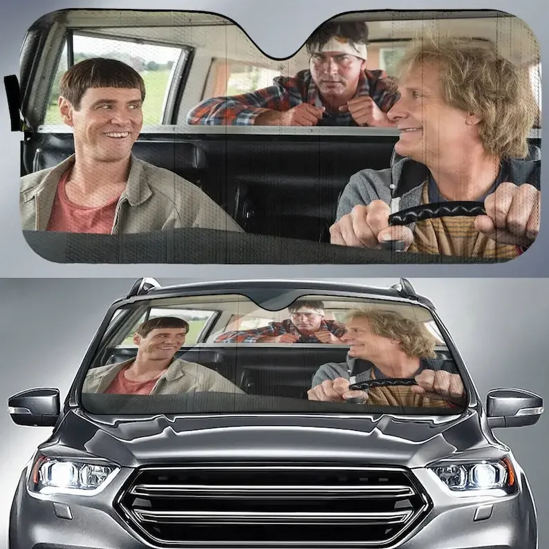 Автомобильный солнцезащитный козырек Dumb and Dumber | Гарри и Ллойд в автомобиле