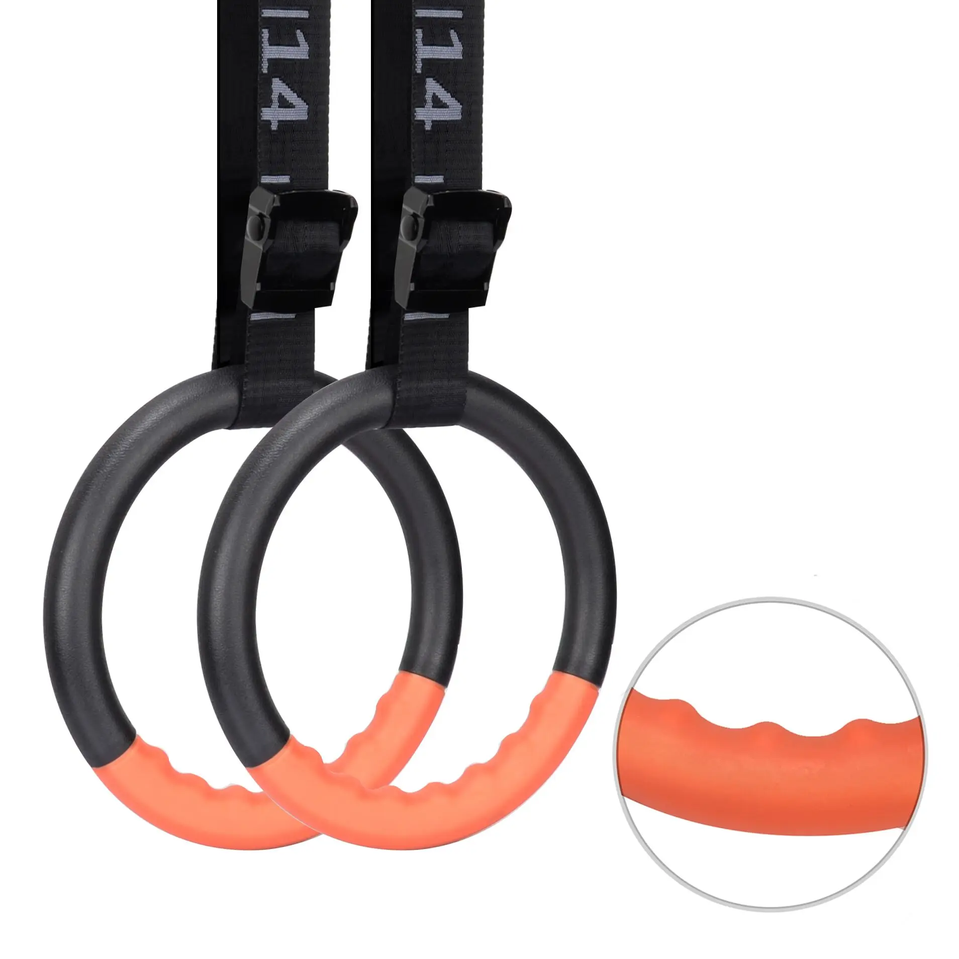Non-Slip Gymnastics Rings With 15 FT Adjustable Buckle Straps Aerial Hoop Pull Up Workout For Fitness Exercise Strength Training