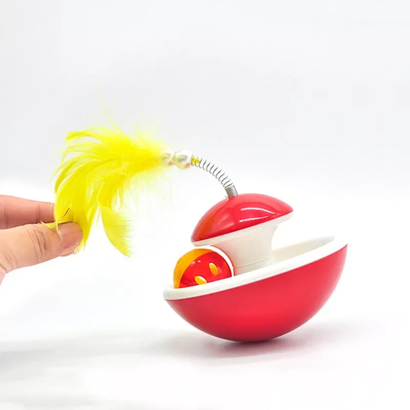 

2023NEW Rolling Scratching Ball Pet Cat Toys Cat Entertainment Toys Interactive Feather Ball Toy Cat Toys Pet Products