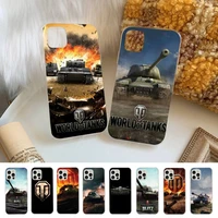fhnblj world of tank phone case for iphone 11 12 13 mini pro max 8 7 6 6s plus x 5 se 2020 xr xs case shell
