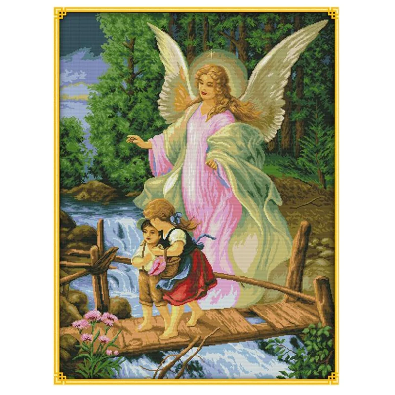 

Angel Convoy Pattern Cross Stitch Kits DIY Handmade Needlework 14CT Canvas Embroidery Set Home Decor