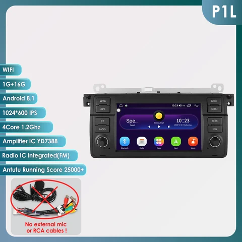7 "Android авто автомобильный радиоприемник GPS стерео для BMW E46 M3 1998-2006 318 320 325 330 335 мультимедийный плеер 2din авторадио 4G BT Carplay