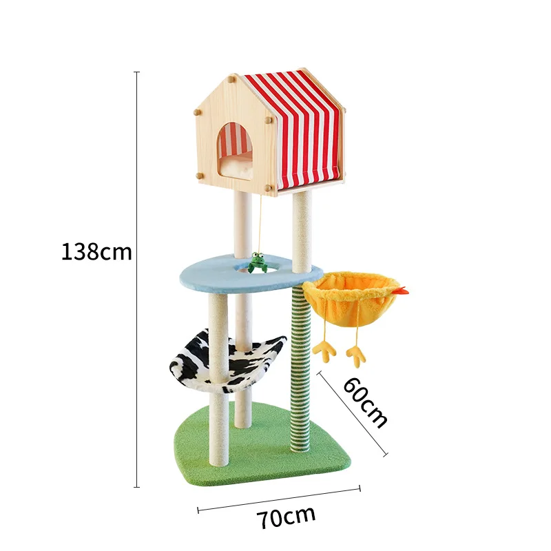 

Farm Cat Climbing Rack Cat Nest Cat Tree Large Cat Tower Condo Grab Board Cat Toys Pet Products Furniture