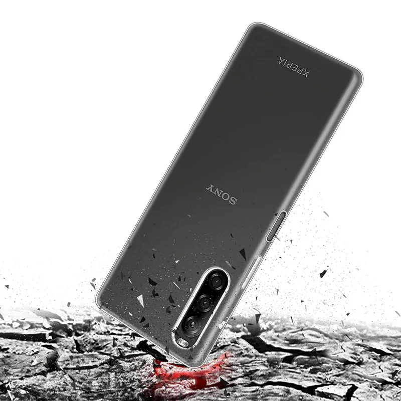 Тонкий противоударный Прозрачный чехол для Sony Xperia 5 V 10 1 VI IV силиконовый из ТПУ