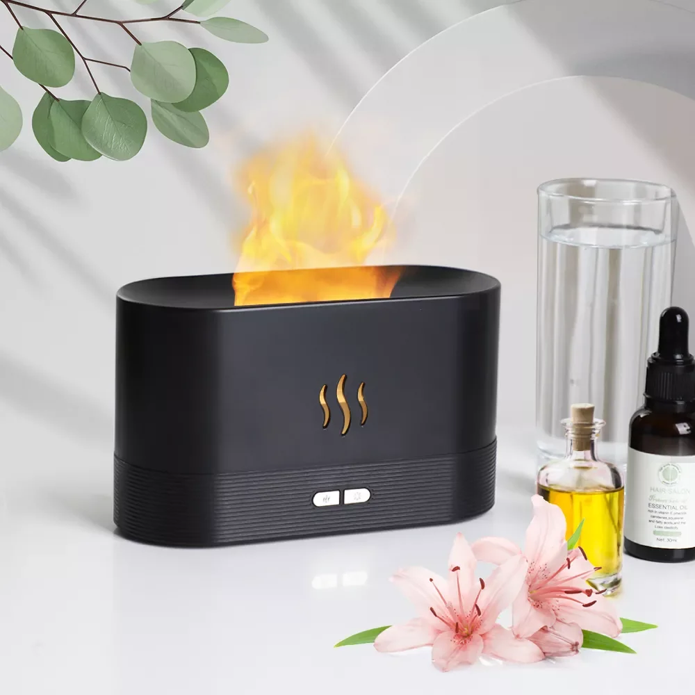 Flame Essential Oil Diffuser Air Humidifier Aromatherapy Fragrance and Scent Aroma Diffuser  Smell for Home Freshener