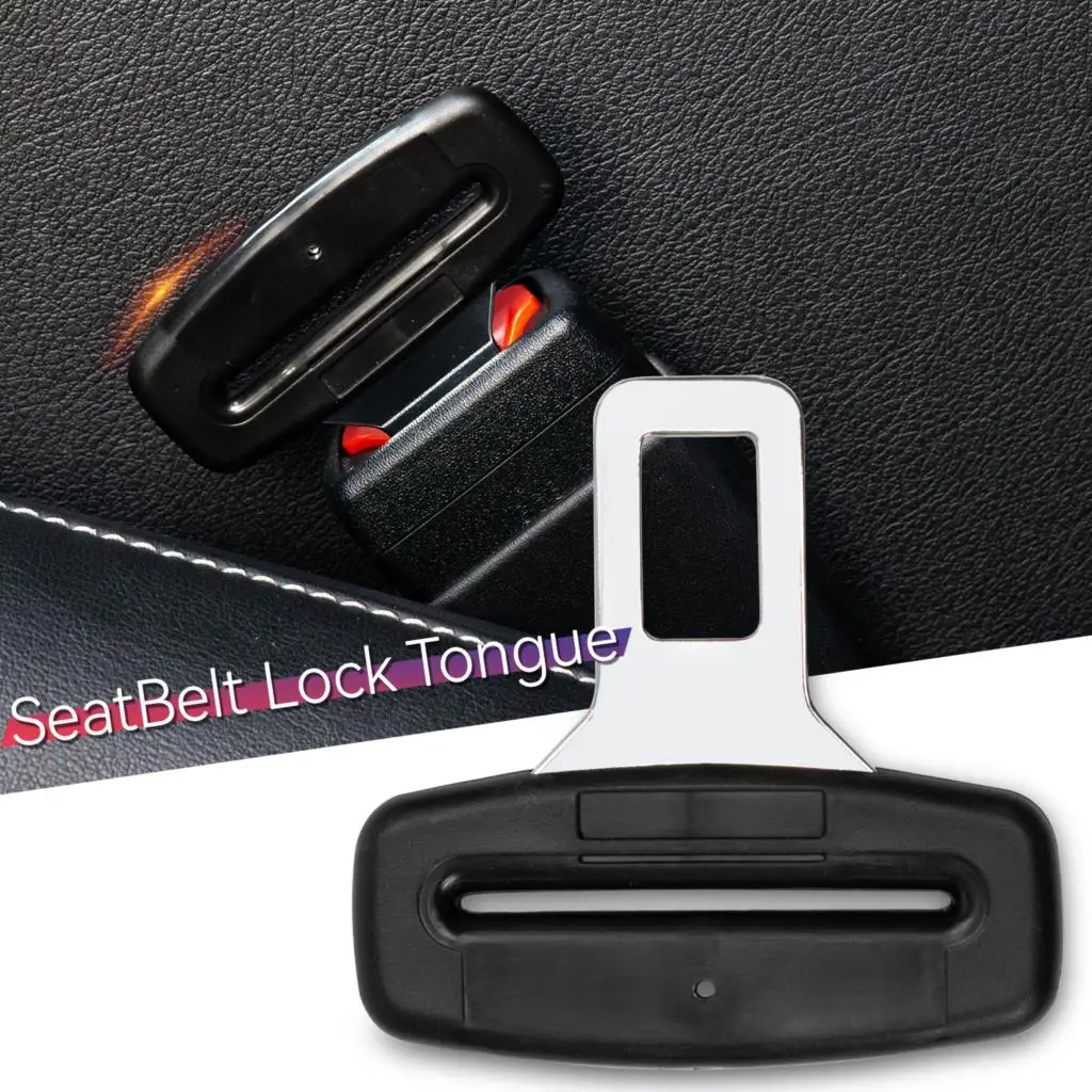 

Car Seat Belt Buckle Insert Clip Extender Safety Seatbelt End Plug Socket Straight Lock Tongue Alarm Stopper Car accessories