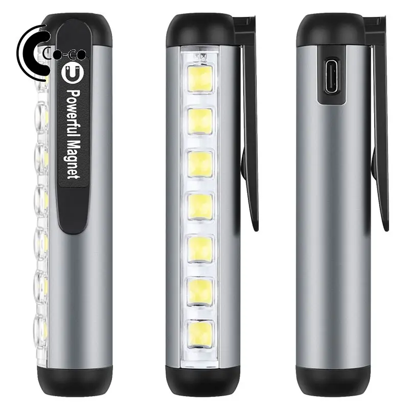 

Фонарик с аккумулятором, мощный яркий фонарь для кемпинга, внешний аккумулятор, фонарик с Usb-зарядкой, перезаряжаемый светодиодный фонарик