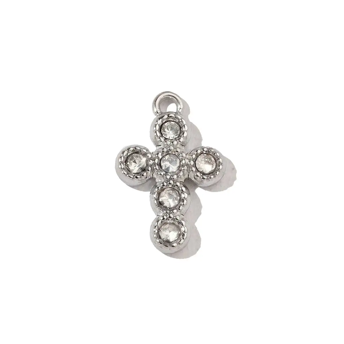 3 шт./лот подвески из нержавеющей стали с крестом в форме сердца и цветка для