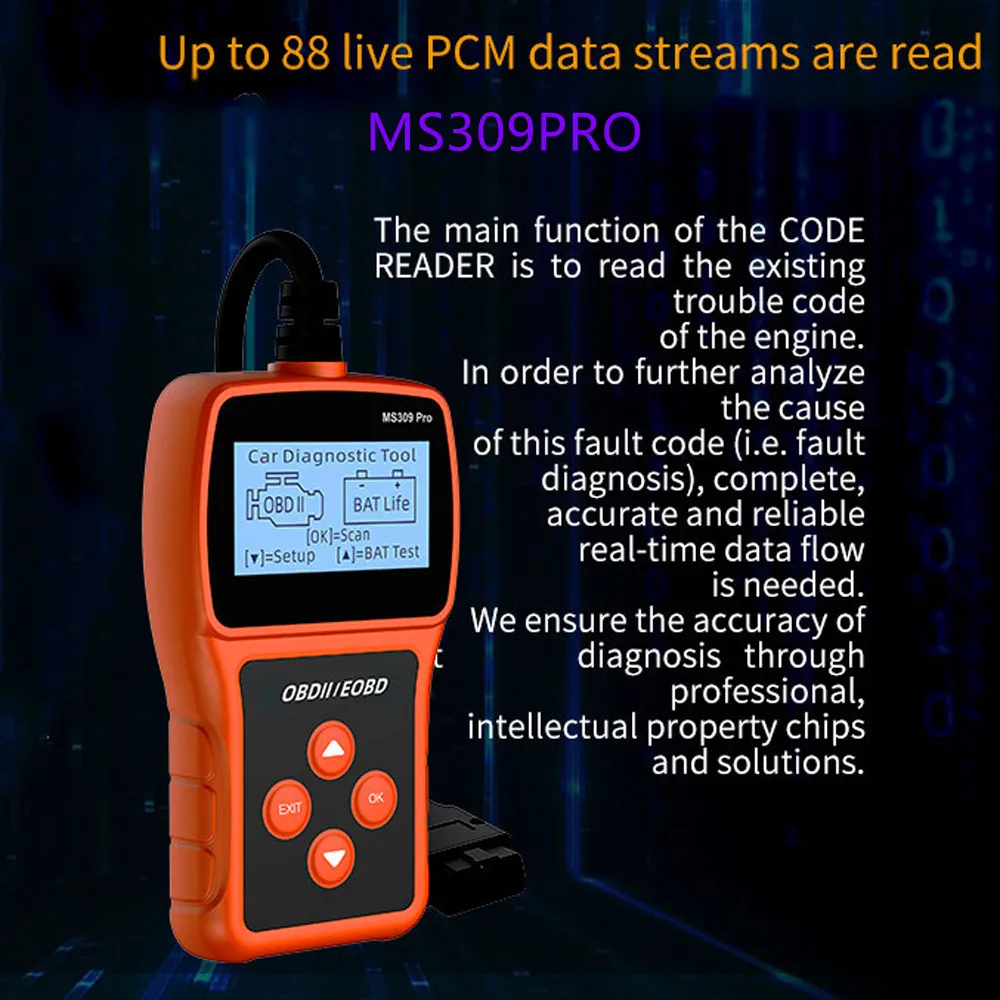 

Тестер срока службы автомобильной батареи MS309PRO OBD