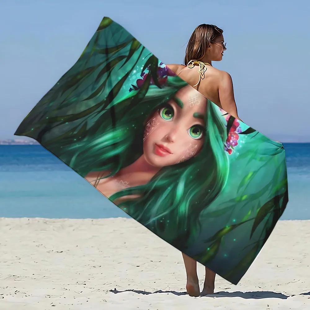 Мультяшная пленка Mavka Пляжное полотенце из микрофибры без песка Быстросохнущее