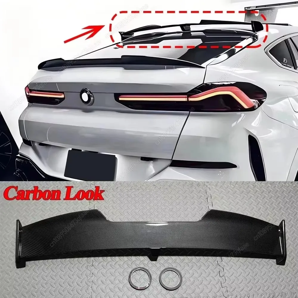 

Для BMW X6 G06 M50i M50d M60i 30d 40d 40i 2019-2024 Автомобильное заднее окно на крыше, крышка багажника, спойлер, крылья, внешняя тюнинг, глянцевый черный ABS
