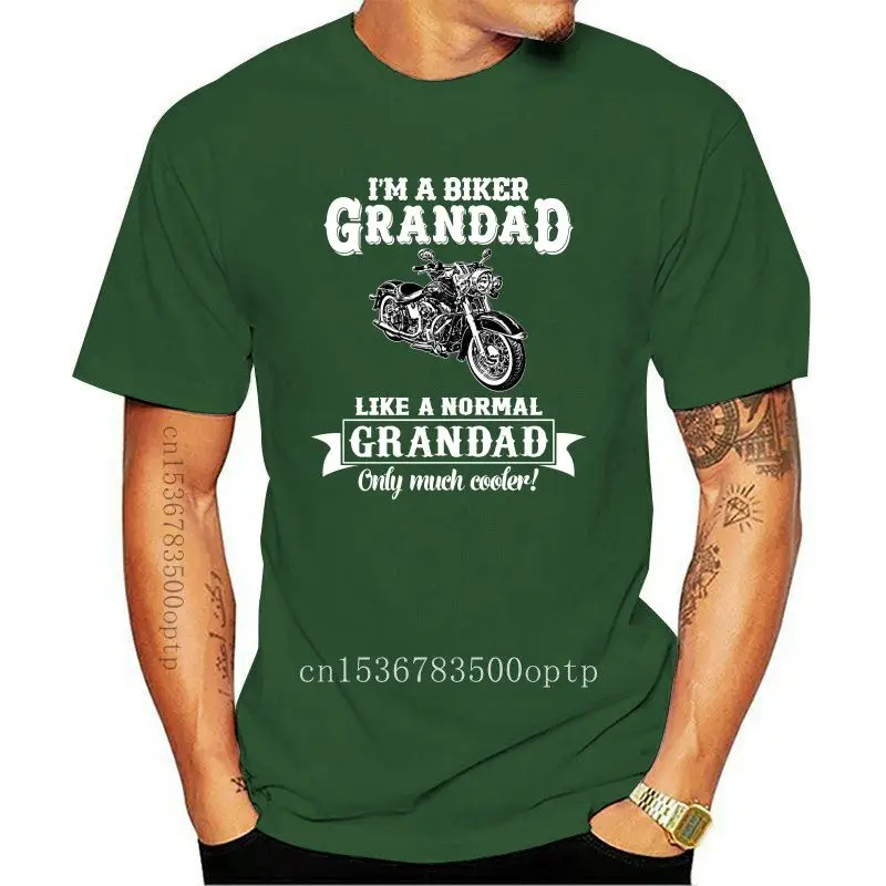 

Camiseta de motorista para hombre, camisa a la moda, barata, con estampado de abuelo, nueva