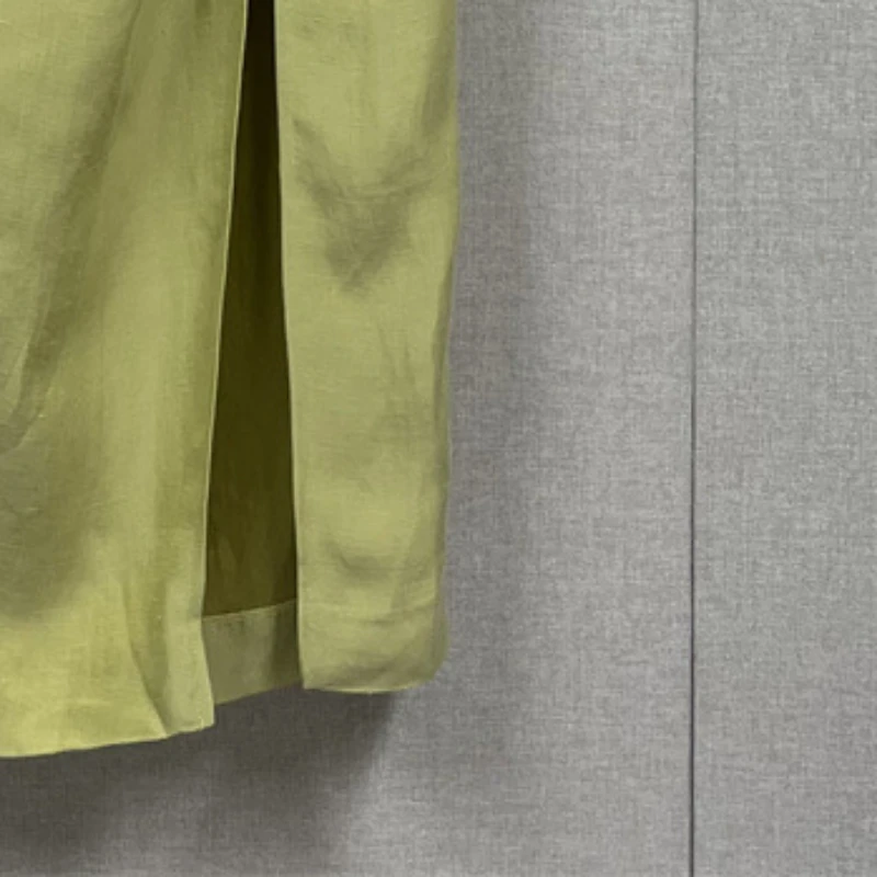 

2023 Summer New Women Clothing Color Diamond Waist Decoration Slit Skirt