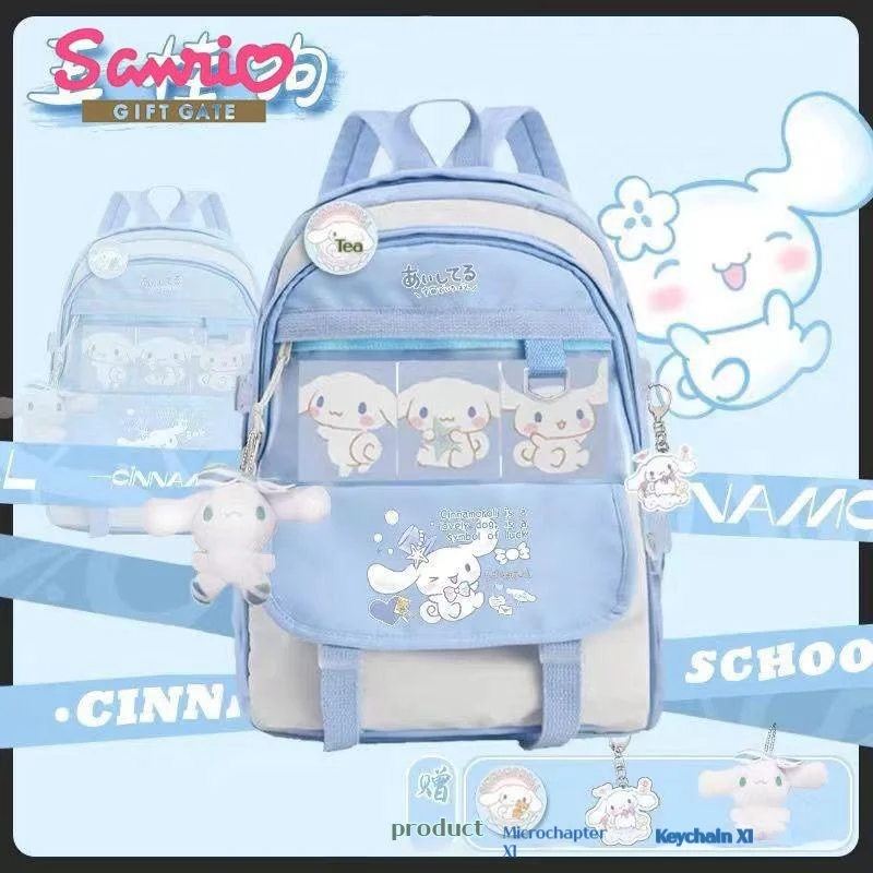 

1pcs Cinnamoroll Schoolbag College Students Junior High School Large Capacity Cartoon Primary Backpack Kawaii Cute Stationery