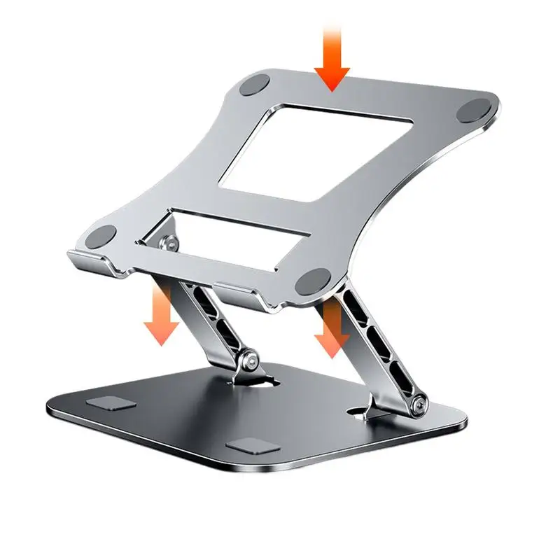 

Laptop Riser For Desk Fully Adjustable Holder Riser Stand Aluminum Alloy Metal Laptops Elevator Anti Slip Portable Tablet