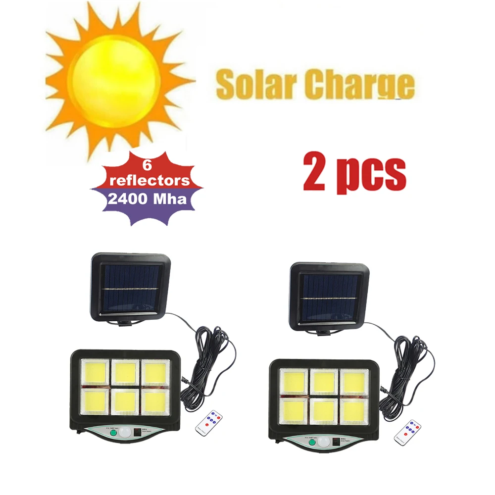 

seperable Garden Solar Light Outdoor Waterproof 128 LED Flood Light Wireless Powered Solar Motion Sensor Light Wide Angle Street