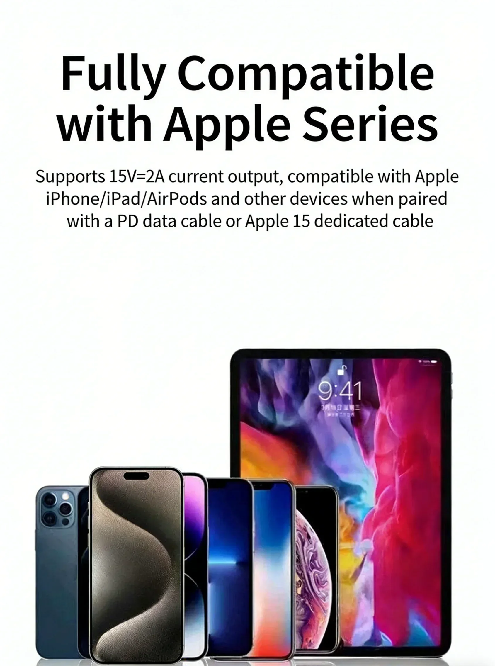 Кабель для быстрой зарядки 30W PD USB C с разъемом Lightning для Apple iPhone 14 13 12 11 Pro Max X Plus iPad, синхронизация данных, разъем TYPE C с разъемом Lightning (art.: 3920d9fd4f7fa) - 3920d9fd4f7fa