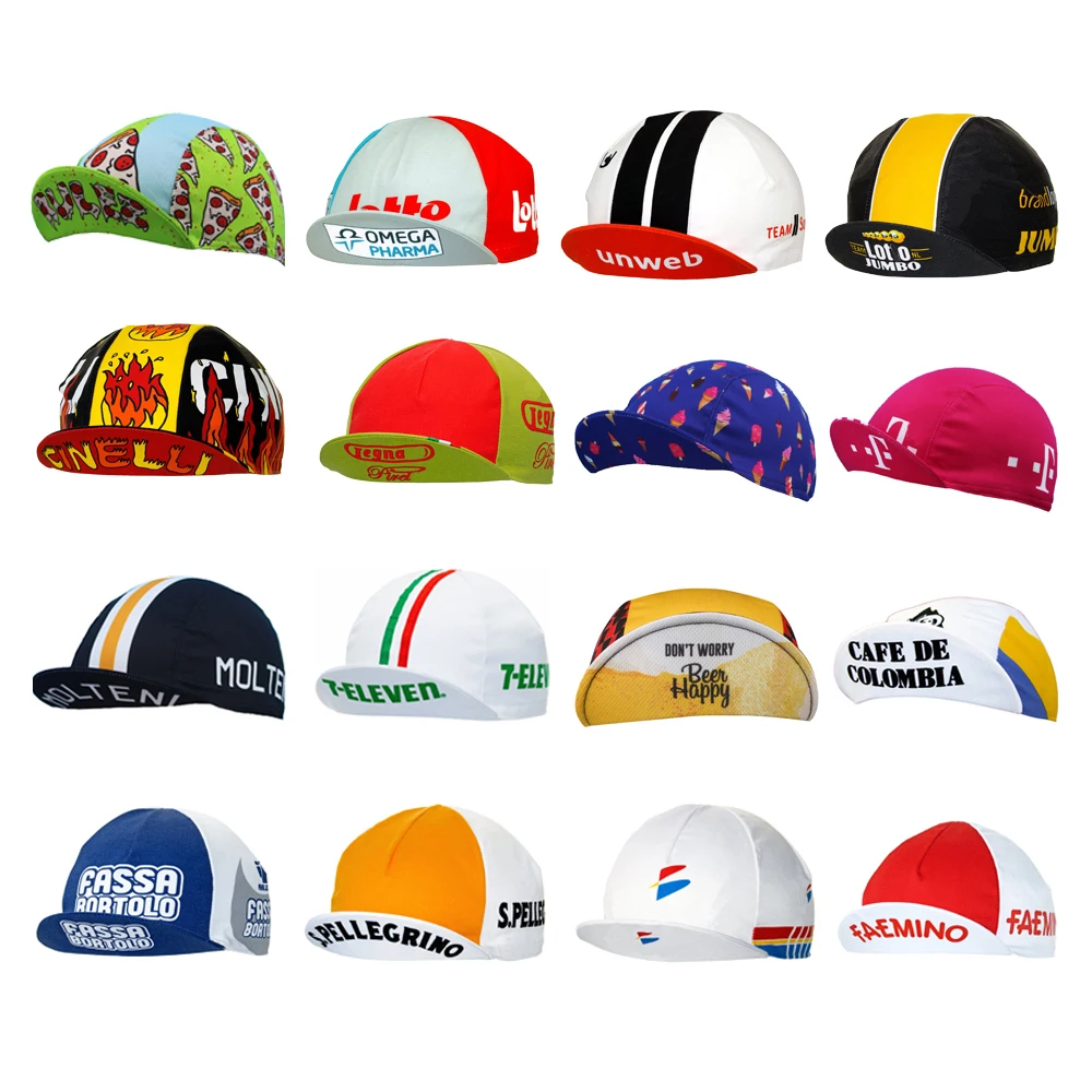 

Multi Types Breathable Cycling Caps Bike Wear Hat Pro Team Bicycle Caps Men And Women Jersey Set Matching MOUNTAIN ROAD Headwear